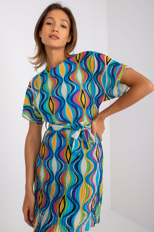 Marianne Blue Mini kleita ar īsām...