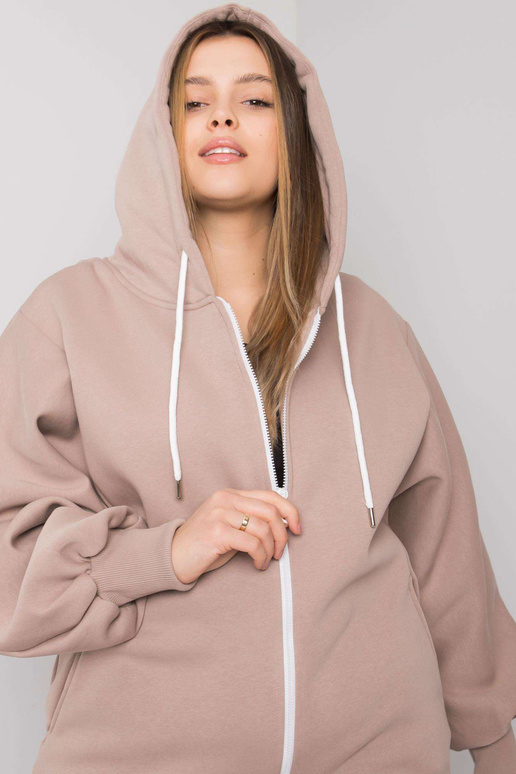 Tumši bēša liela izmēra kapuci Ella