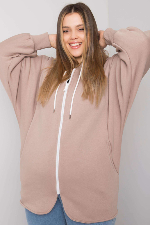 Tumši bēša liela izmēra kapuci Ella