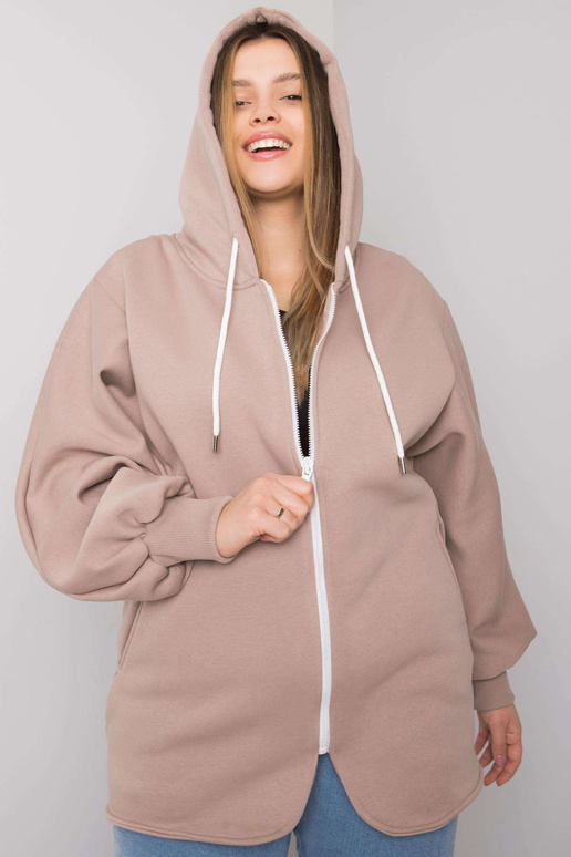 Tumši bēša liela izmēra kapuci Ella