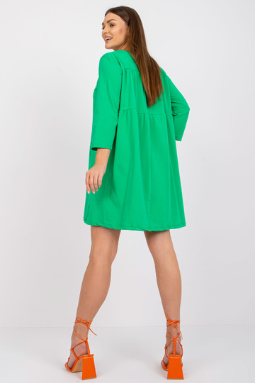 Zaļa Dalennes kokvilnas kleita