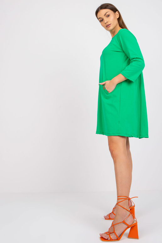 Zaļa Dalennes kokvilnas kleita