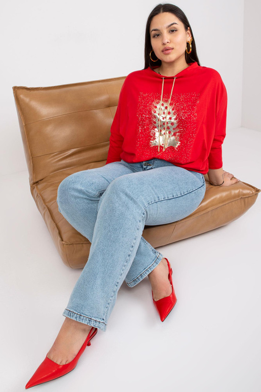 Sarkana plus izmēra blūze ar Manon... Sarkana plus izmēra blūze ar Manon...