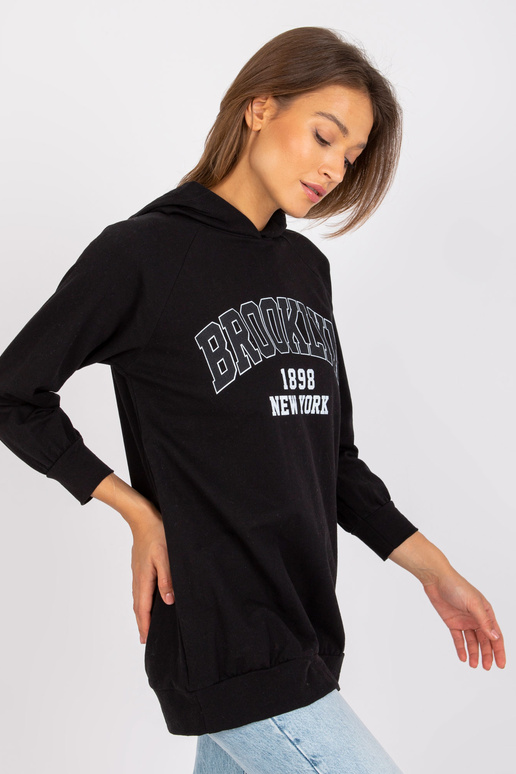 Roxane melns džemperis ar garu kapuci