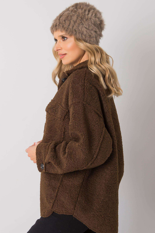 Tumši bēša kažokādas cepure