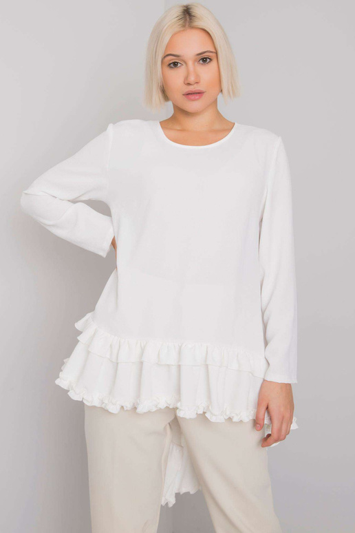 Balta blūze ar volānu Tracy RUE PARIS