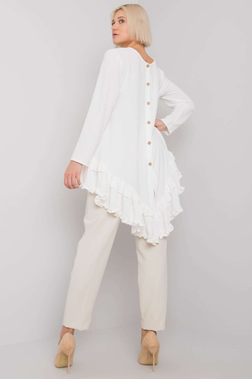 Balta blūze ar volānu Tracy RUE PARIS
