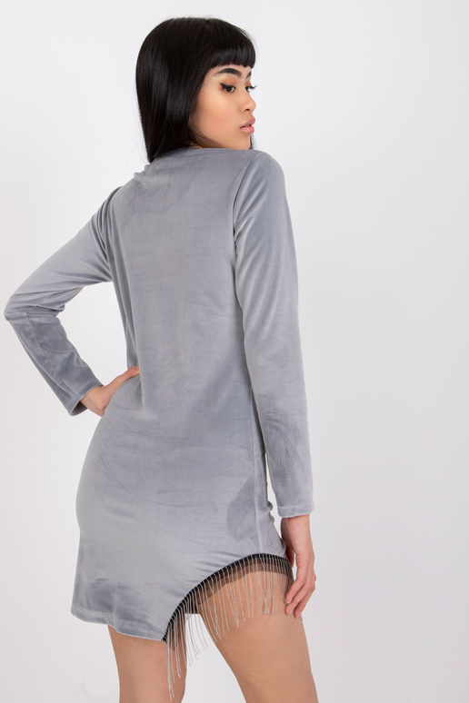 Pelēka velūra kleita Melisa