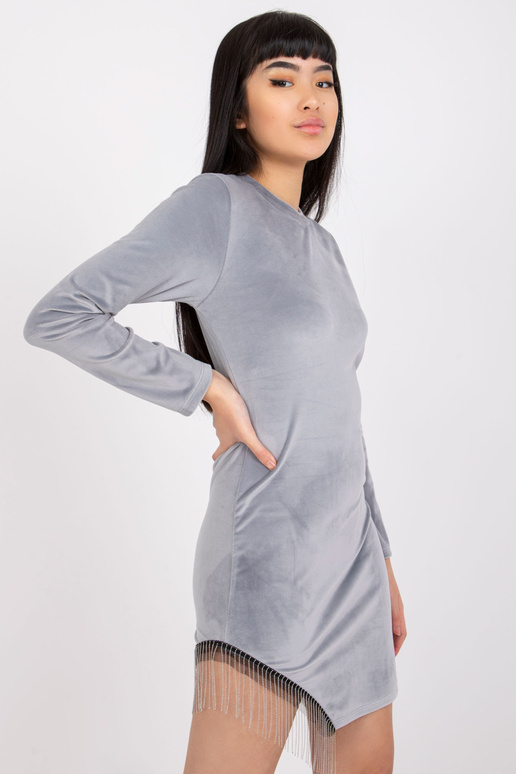 Pelēka velūra kleita Melisa