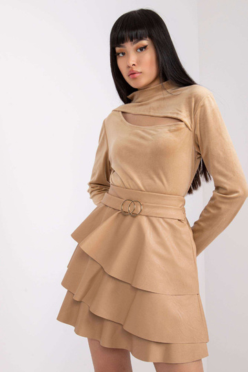 Tumši bēša velūra blūze ar... 2