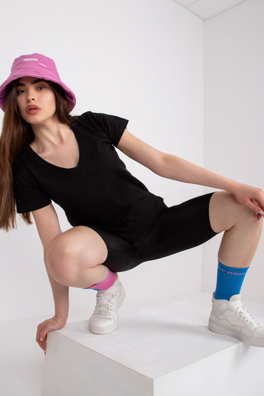 Melns T-krekls sievietēm kokvilnas...