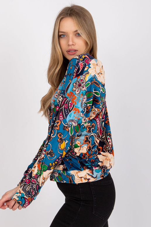 Zila blūze ar Nicola apdrukām Zila blūze ar Nicola apdrukām