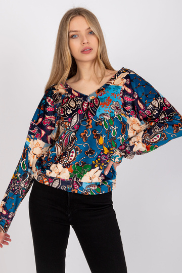 Zila blūze ar Nicola apdrukām 2