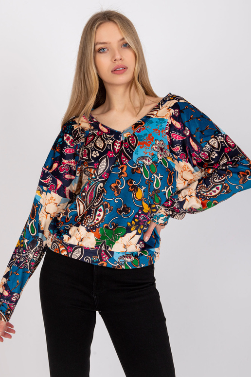 Zila blūze ar Nicola apdrukām Zila blūze ar Nicola apdrukām