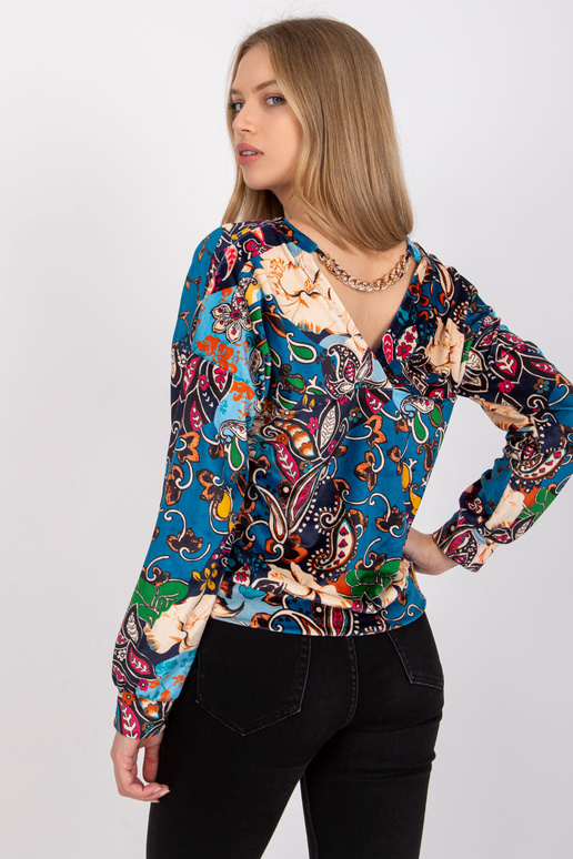 Zila blūze ar Nicola apdrukām Zila blūze ar Nicola apdrukām