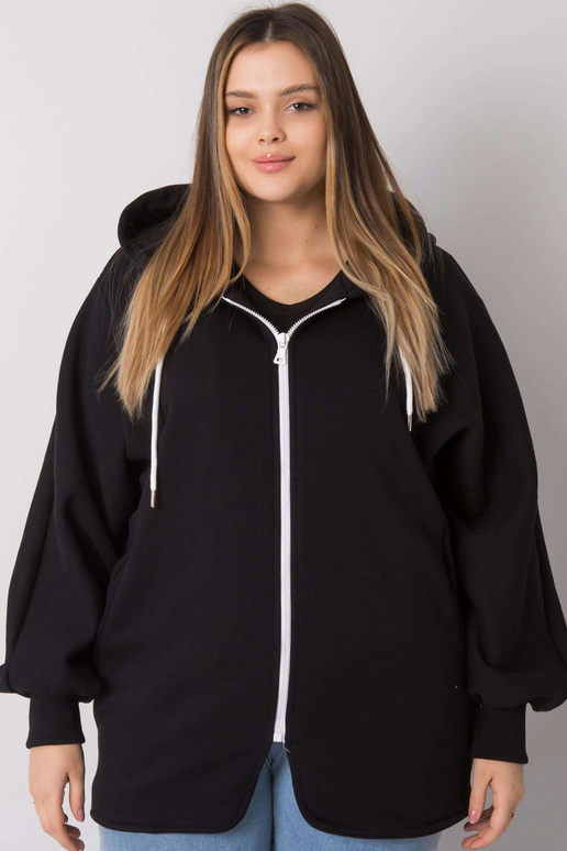 Ella Black Plus Size kapuci Ella Black Plus Size kapuci