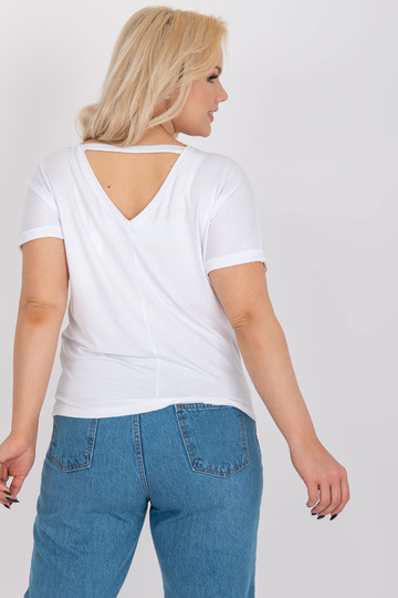 Balta plus izmēra blūze ar...