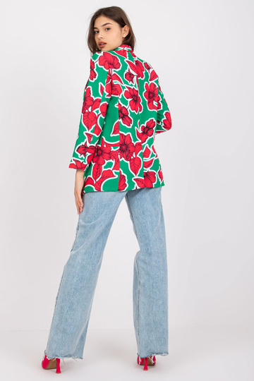 Zaļš un rozā sieviešu ziedu...