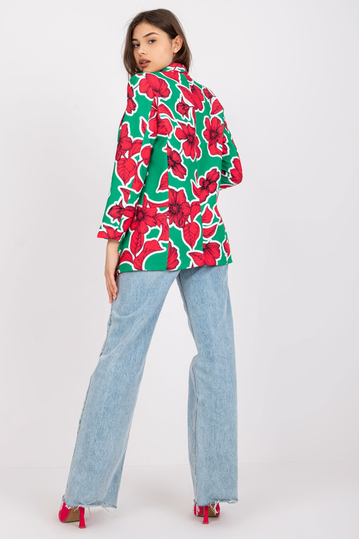 Zaļš un rozā sieviešu ziedu žakete...