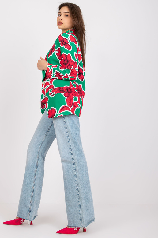 Zaļš un rozā sieviešu ziedu žakete...