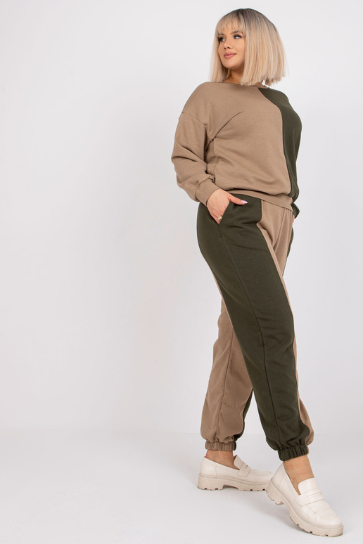 Tumši bēša-Khaki liela izmēra sporta...