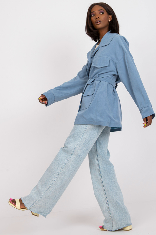 Zils īss mētelis ar jostu