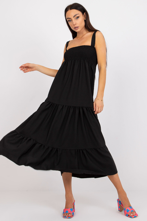 Melna volānu kleita RUE PARIS