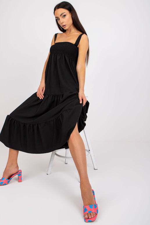 Melna volānu kleita RUE PARIS