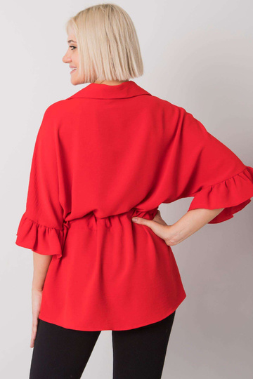 Sarkana blūze ar iesiešanu...