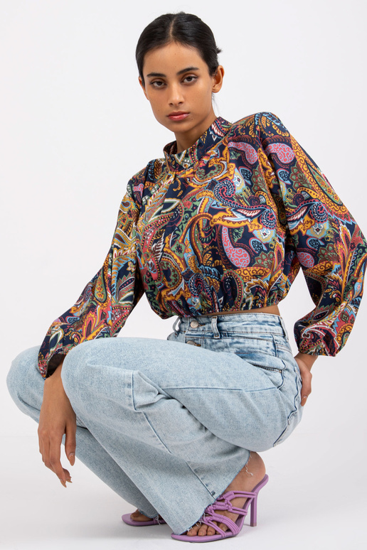 Tumši zila blūze ar Mia apdrukām Tumši zila blūze ar Mia apdrukām