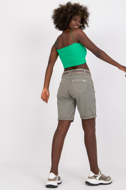 Pelēki kokvilnas šorti ar kabatām Pelēki kokvilnas šorti ar kabatām