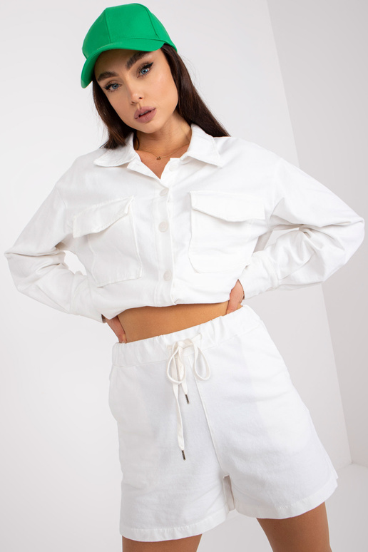 Ecru Cotton Divdaļīgs vasaras komplekts