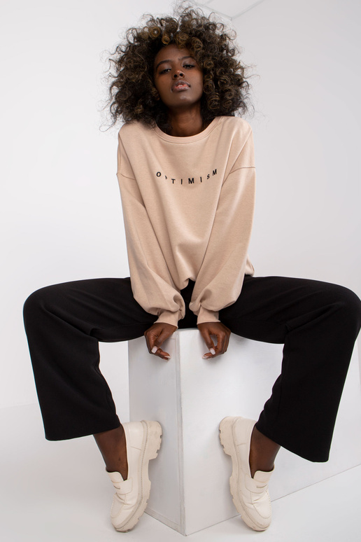 Bēšs džemperis bez kapuces ar...