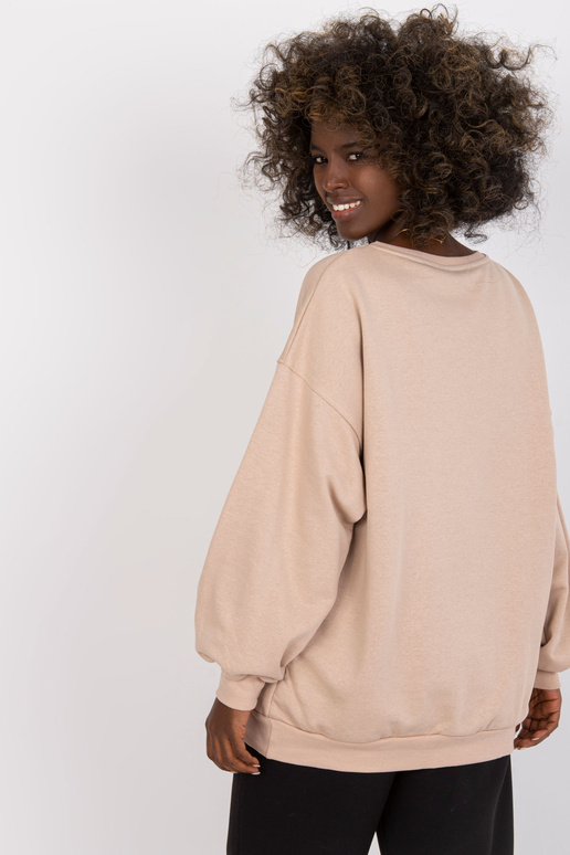 Bēšs džemperis bez kapuces ar...