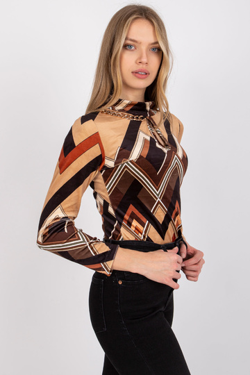 Brūni bēša velūra blūze Pari 2