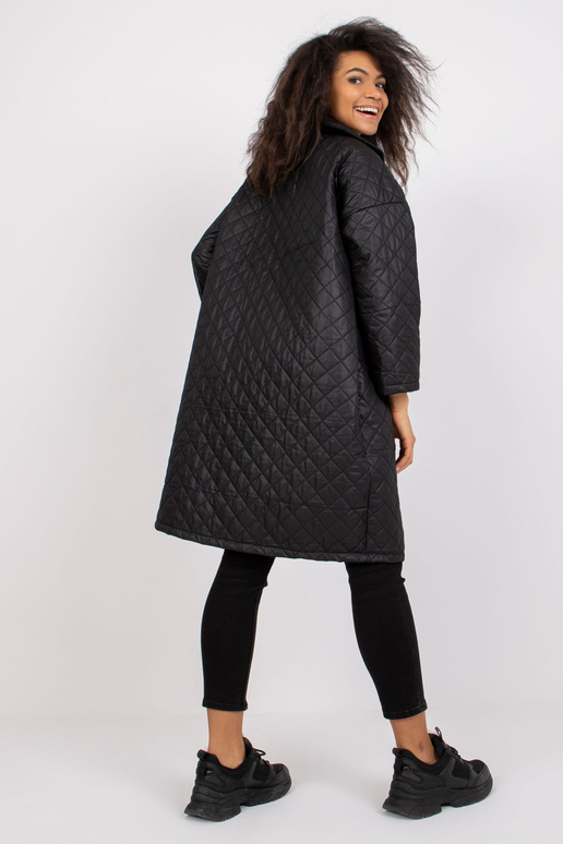 Melns stepēšanas mētelis Sofija