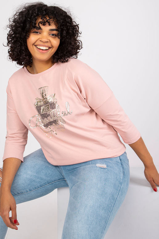 Netīri rozā plus izmēra blūze ar... Netīri rozā plus izmēra blūze ar...