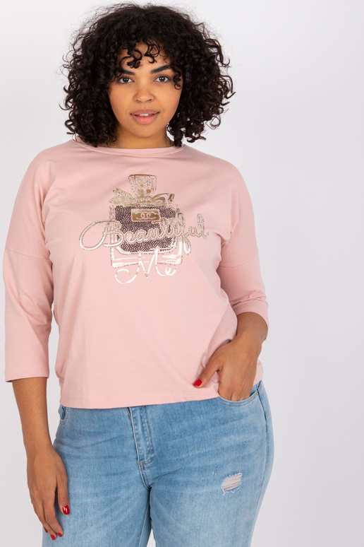 Netīri rozā plus izmēra blūze ar... Netīri rozā plus izmēra blūze ar...