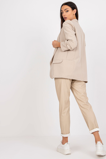 Gaiši bēša sieviešu jaka ar...