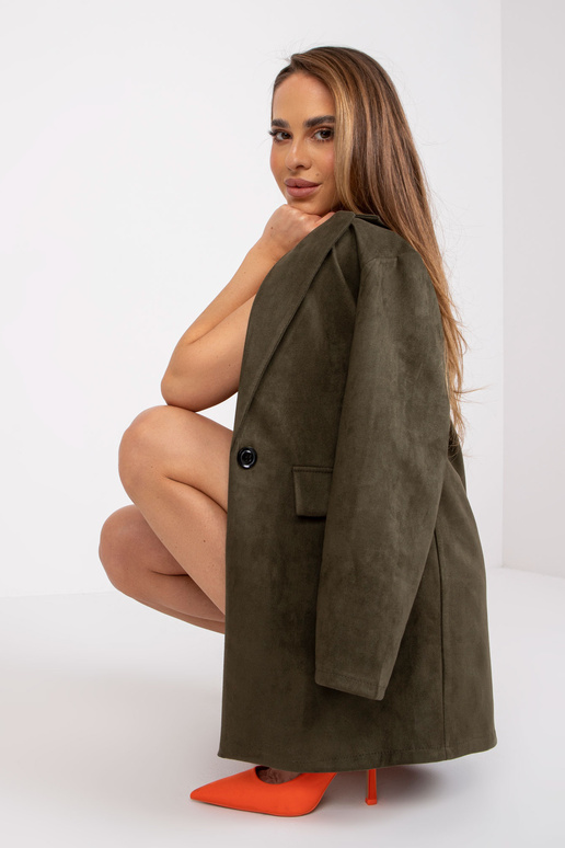 Haki krāsas garais žakete sieviešu...