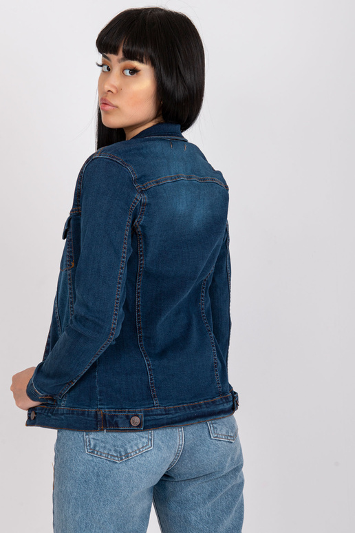 Tumši zila sieviešu kokvilnas džinsa...