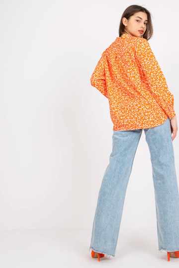Oranža brīva blūze ar...