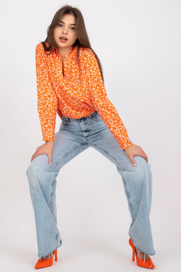 Oranža brīva blūze ar... 2