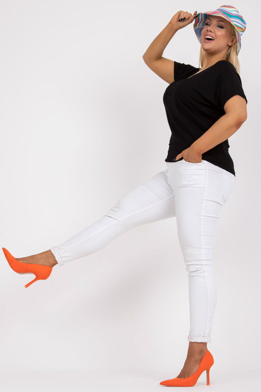 Melna plus izmēra blūze ar viskozi Dina