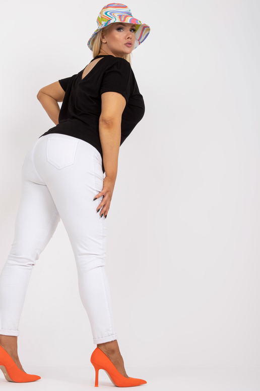 Melna plus izmēra blūze ar viskozi Dina