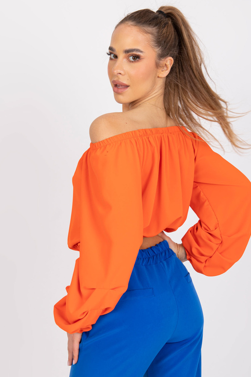 Ninelia oranža īsa blūze ar...