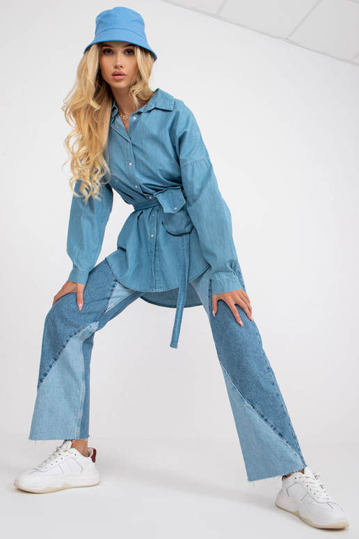 Zils lielizmēra kokvilnas krekls RUE...