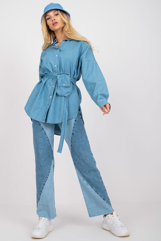 Zils lielizmēra kokvilnas krekls RUE...