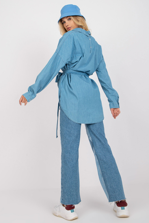 Zils lielizmēra kokvilnas krekls RUE...