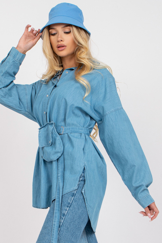 Zils lielizmēra kokvilnas krekls RUE...